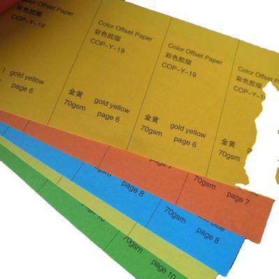 추적 종이 55-150gm 빨간색/노란색/녹색/핑크색 목재 없는 오프셋 종이/보드 종이
