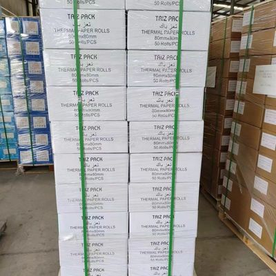 파란색 흑색 이미지 열용 종이 45-70GSM 장미 롤 은행권/팩스/산업용 ATM용